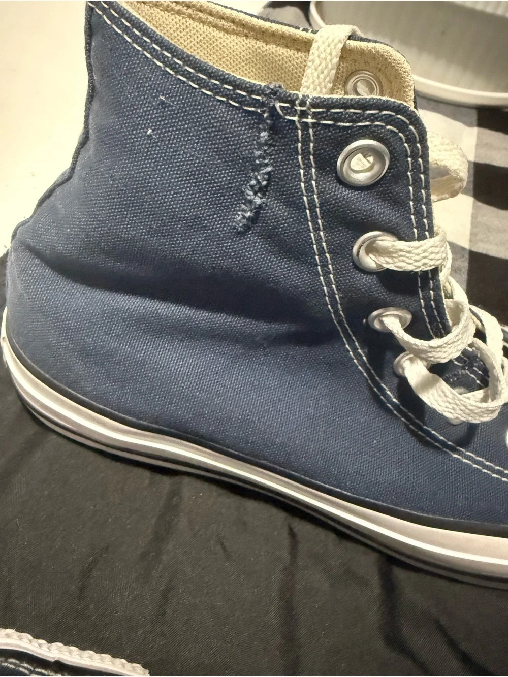 Converse Navy High-Top Canvas Sneakers with White Accents